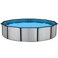 Blue Wave Products 24 ft. Savannah Round Resin Pool with 8 in. Top Rail NB19822